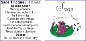 Sage Tincture Label Back and front